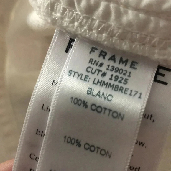 Frame Denim white denim skirt frayed hem Sz 29 VGUC - Picture 8 of 8